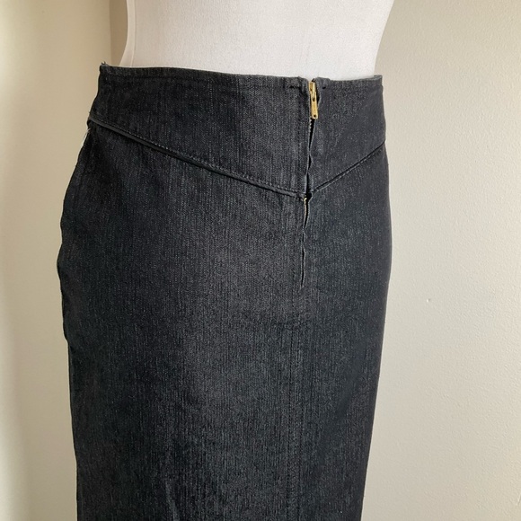Bisou Bisou Denim Maxi Skirt | Y2K | Jean | Blue | Abstract | Size 2 - Picture 8 of 12
